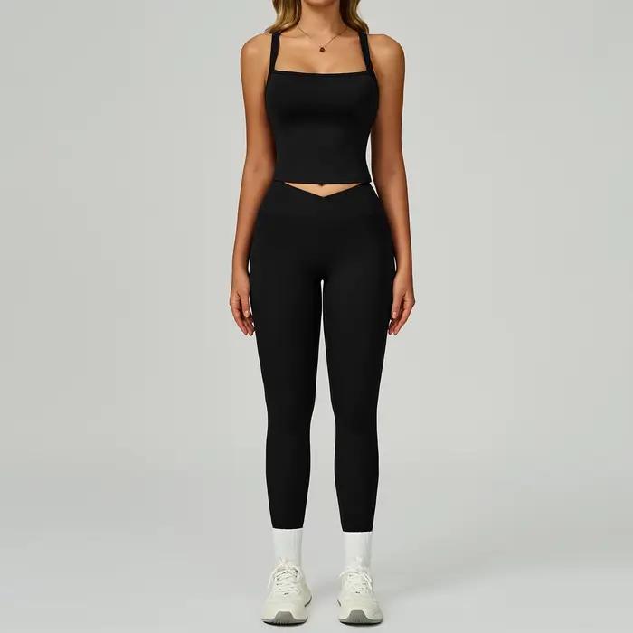 Tenues de Yoga pour femmes, survêtement, ensemble de Yoga, 2 pièces, vêtements d'entraînement pour f