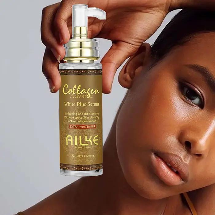 AILKE Sérum visage blanchissant la peau, réduit les taches, hydratant, même le teint, avec collagène
