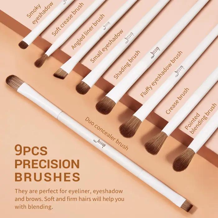 Jessup pinceaux de maquillage 10-14pc ensemble de pinceaux de maquillage fond de teint synthétique p