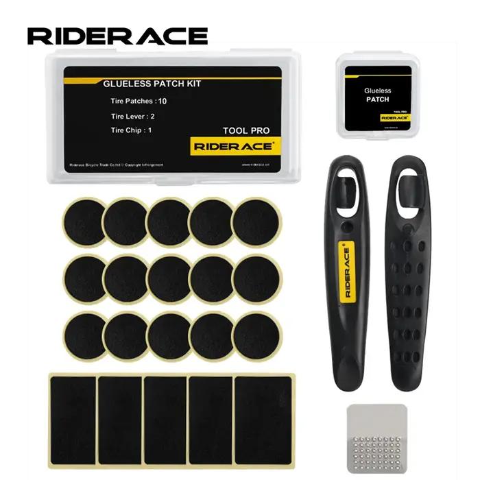 Kit de patchs de puces sans colle pour vélo, chambre à air de vélo, levier de pneu, outil de réparat