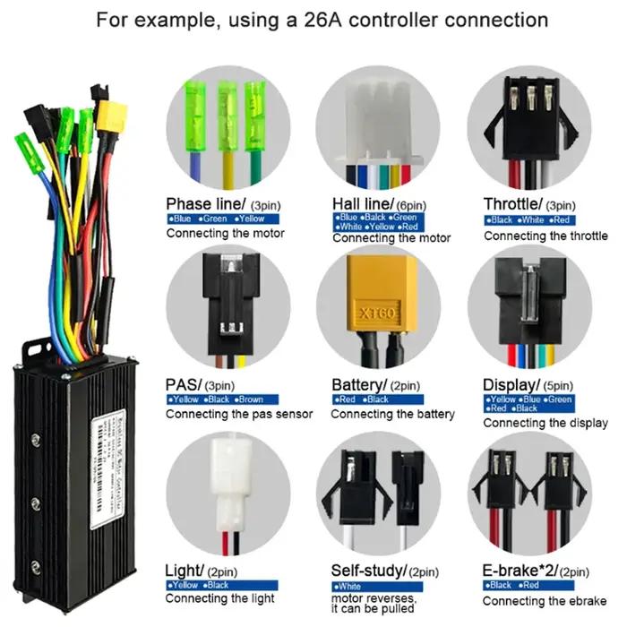 Kit de roue à moteur électrique 36V 48V 500W pour vélo avant transformation en vélo électrique robuste sans balais pour déplacements silencieux et fluides