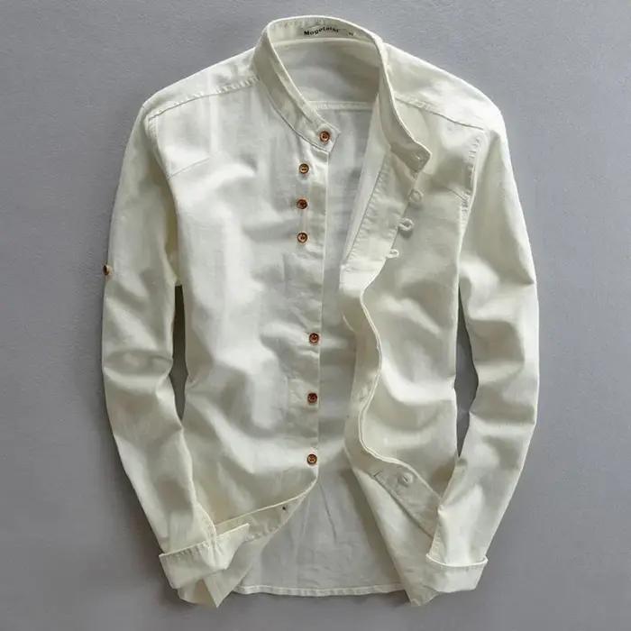 Chemise en lin de coton rétro formelle décontractée pour hommes grandes tailles événements spéciaux années 80 style audacieux confortable durable