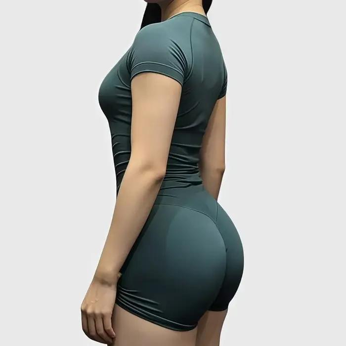 Ensemble de sport 2 pièces pour femme, ensemble de yoga, vêtements de sport sans couture, haut à man