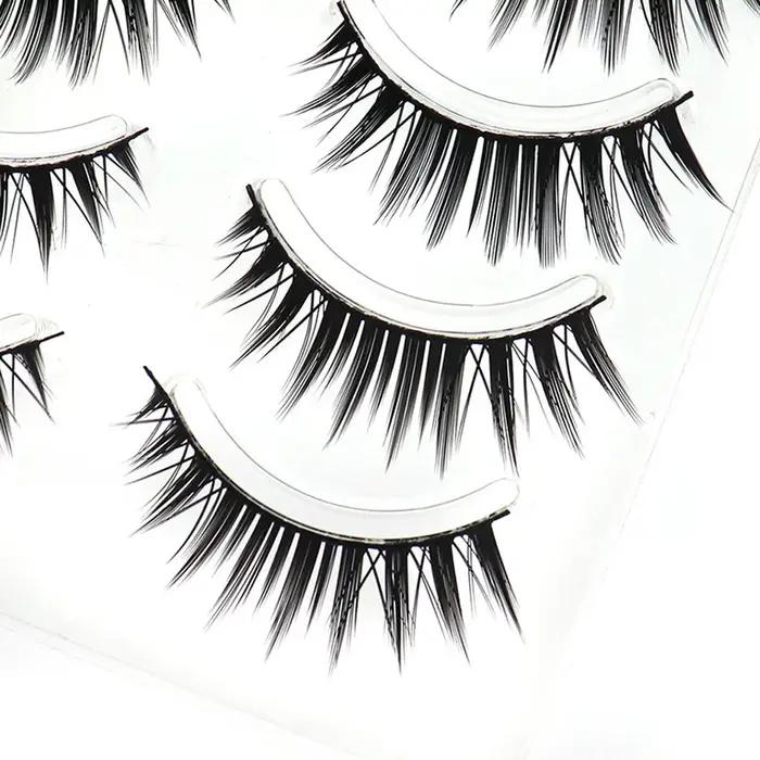 5 paires de faux cils de maquillage épais Fasle cils longs naturels épais Extension de cils usage qu
