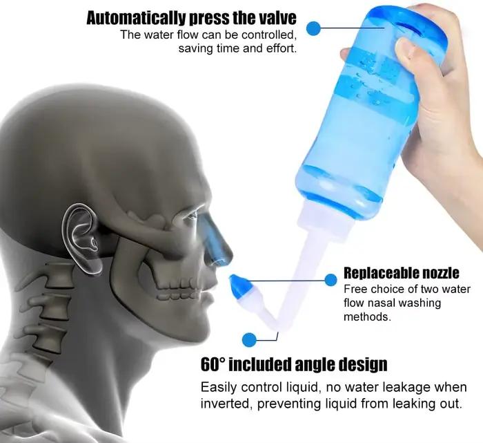 Irrigateur nasal pour adultes et enfants, nettoyeur de lavage nasal, bouteille de cheville, protecte