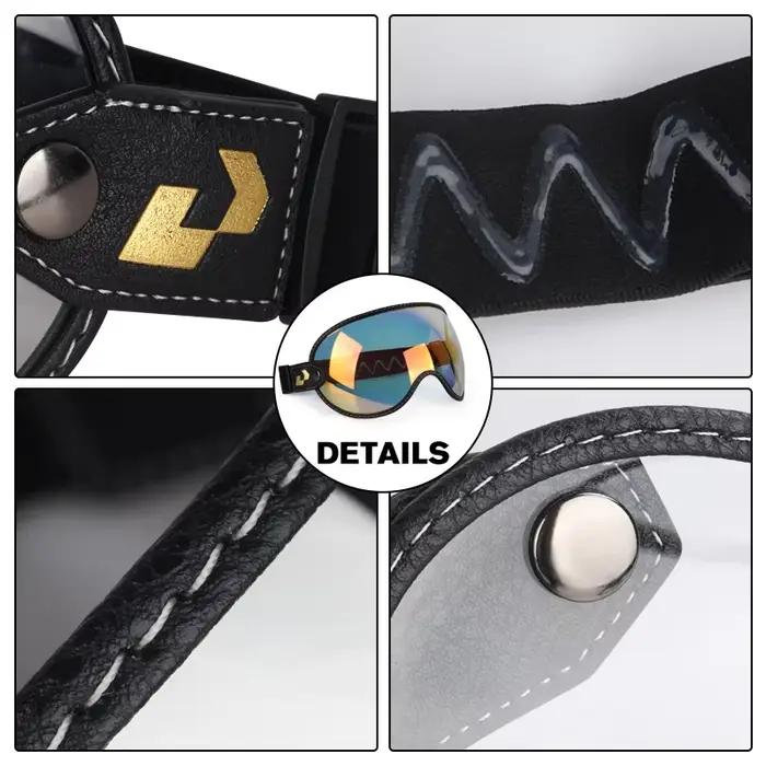 SOMAN – demi-casque de moto, rétro, visage ouvert, Vintage, bouclier à bulles, visière, lentille, lu