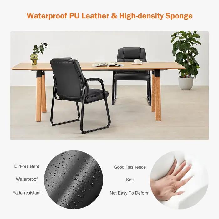 JHK dossier rembourré ergonomique salon chaise de jeu étanche en cuir PU siège de salle d'attente ép