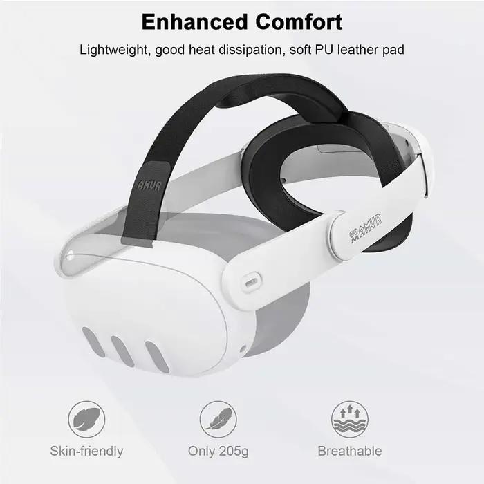 AMVR sangle de tête confortable pour Quest 3S/3 VR casque bandeau chapeaux sangle Elite légère
