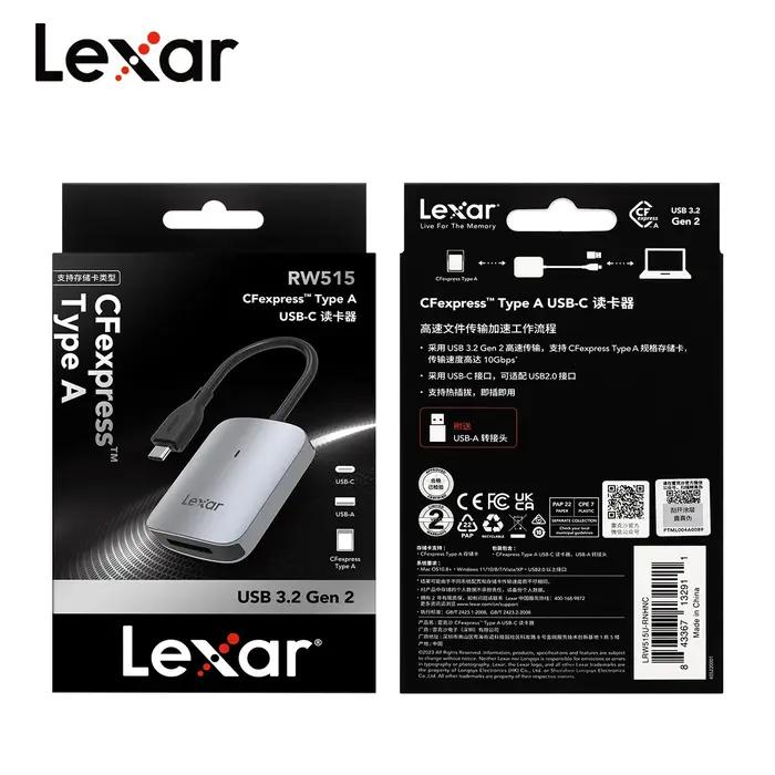 Lexar-Lecteur de carte professionnel RW515, USB 3.2, Isabel 2, Type C, CFexpress, Type A, Support, C