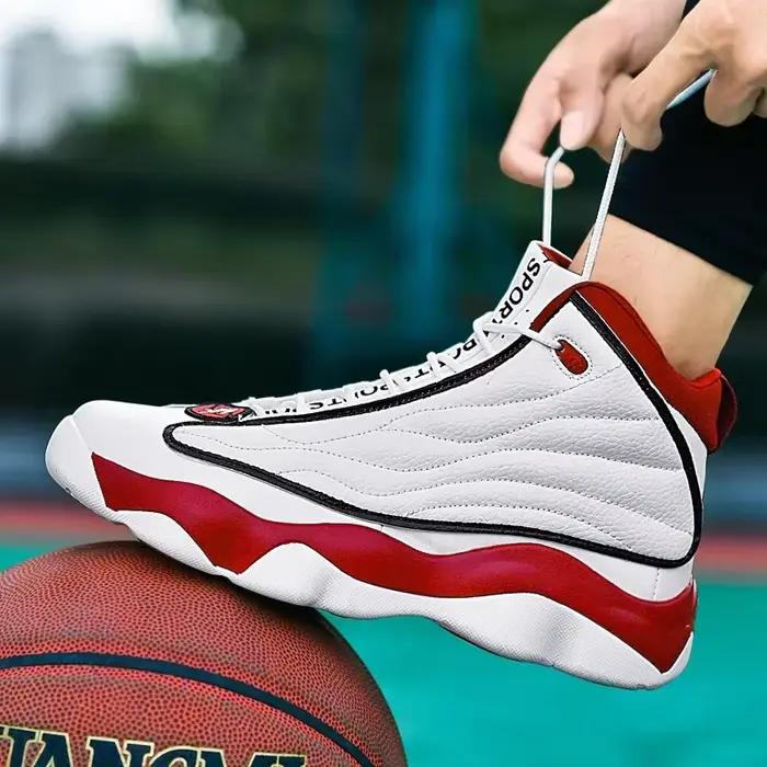 Offre spéciale chaussures de basket-ball hommes femmes haut en cuir chaussures de Sport en plein air