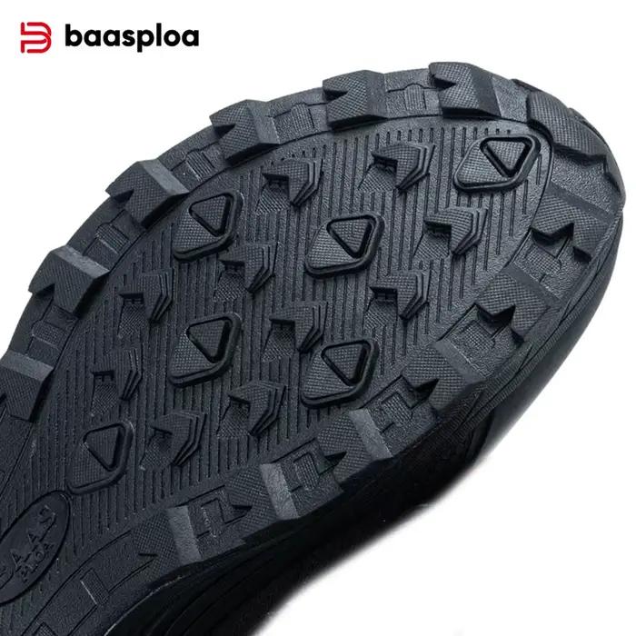 Baasploa hommes chaussures de randonnée résistant à l'usure antidérapant extérieur baskets mode anti