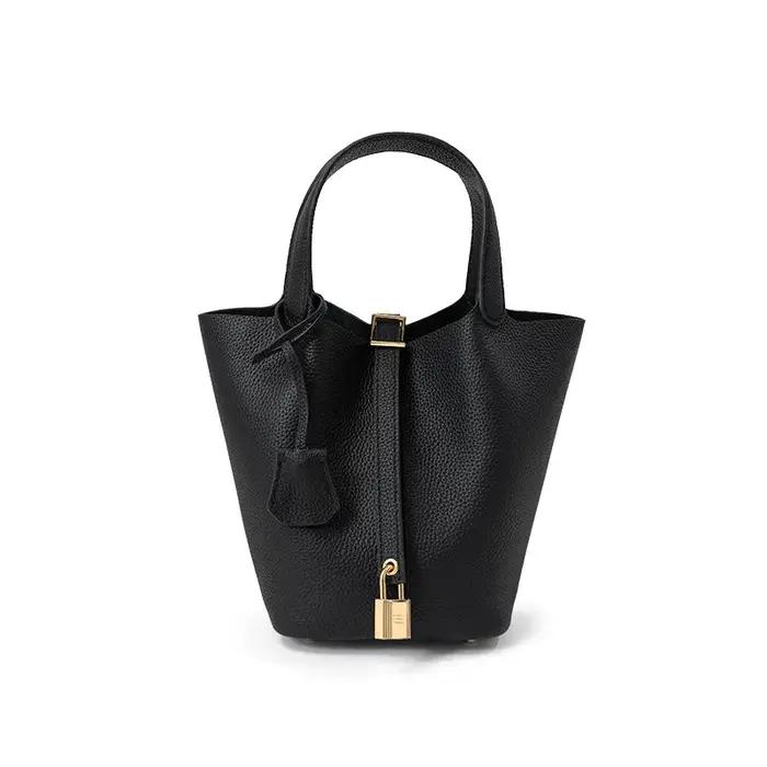 Sac seau, sac pour femme en cuir véritable, sac panier de marché, sac de maman, sac de mariée, sac à