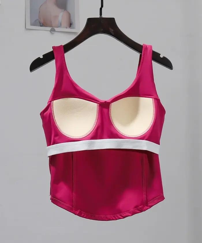 Ensemble sport femme 2 pièces haut taille haute shorts yoga fitness course activités physiques