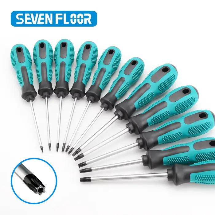 Tournevis magnétique Torx de précision T5 T6 T7 T8 T9 T10 T15 T20 T25 T27 T30, kit d'outils manuels