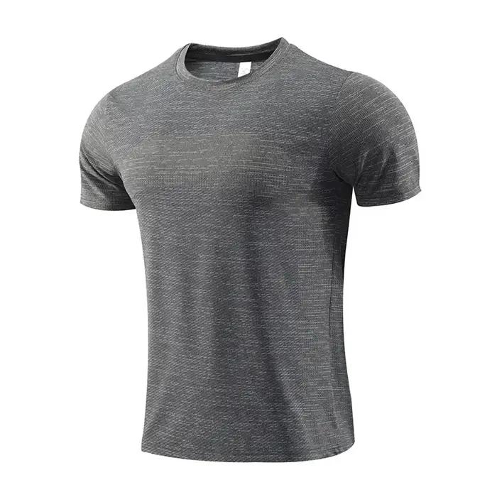 T-shirt Sport Multicolore Homme Manches Courtes - Maillot Gym Fitness Course Respirant Séchage Rapide