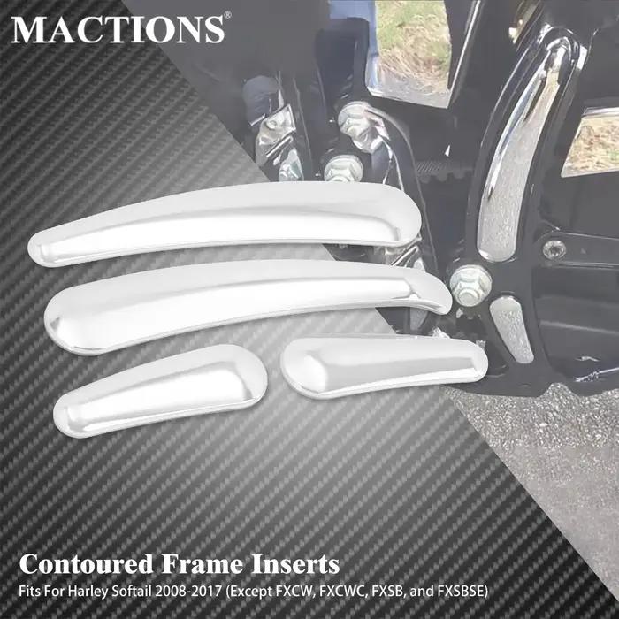 4xMoto 3D bras oscillant cadre insérer couverture chromée pour Harley Heritage Softail personnalisé