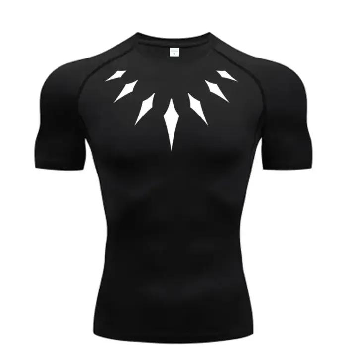 T-shirt de compression pour homme, séchage rapide, pour la gym et le sport, anti-transpiration, sous