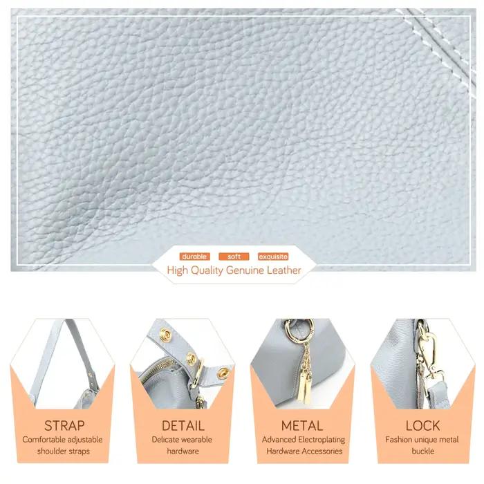 Zency – sac à bandoulière en cuir véritable pour femmes, nouvelle mode, avec pompon en métal, sacoch