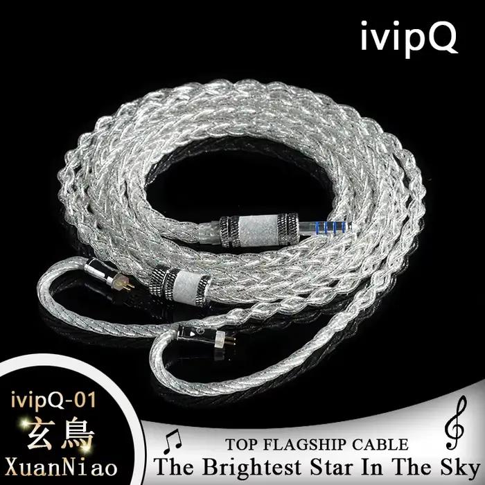 Câble de mise à niveau pour écouteurs haut de gamme ivipQ-01 DIY, conducteur multi-éléments avec 3.5