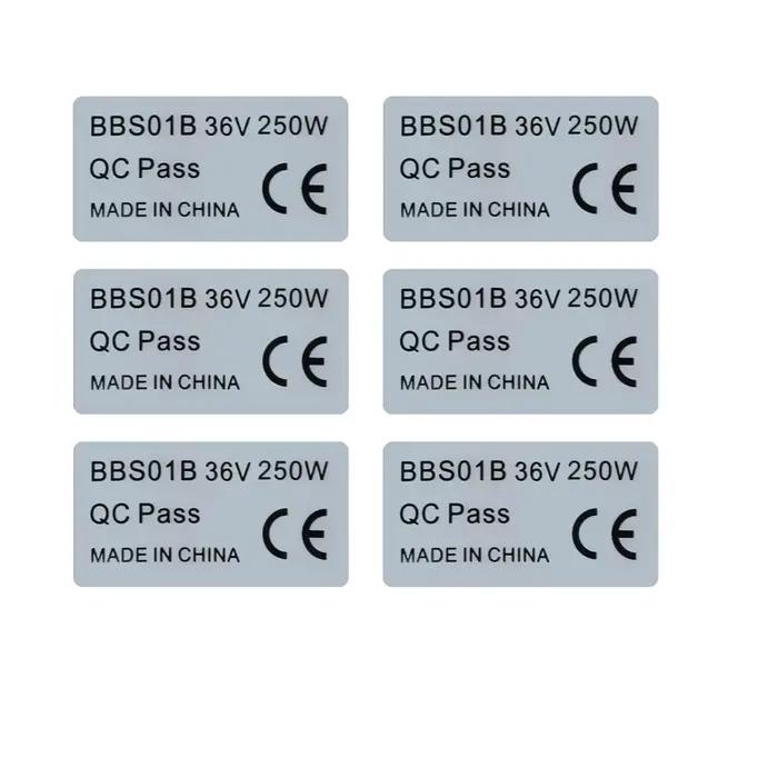 Autocollants de vélo électrique 36V 250W, 6 pièces, pour Bafang BBS01B BBS02B BBHD, moteur d'entraîn