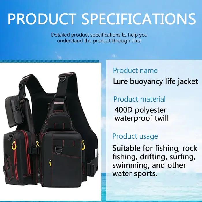 gilet de sauvetage multifonctionnel pour la pêche en plein air, un incontournable pour la sécurité.