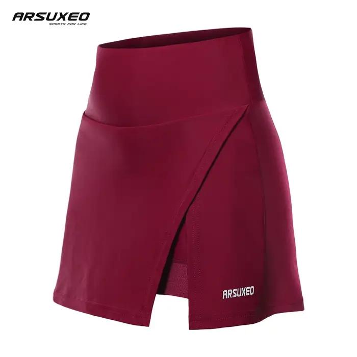 Short cyclisme ARSUXEO D315 femme - Jupe-culotte confortable pour tennis, golf, yoga et fitness