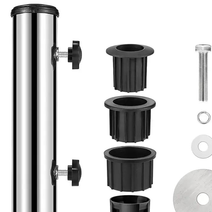 Support de base de parasol en acier robuste avec pince de fixation de rechange pour quais, pelouses,