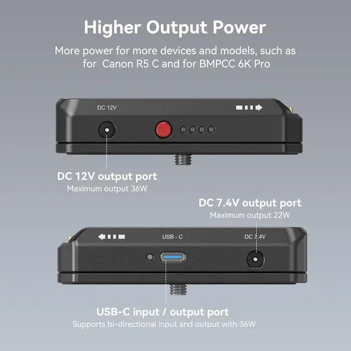 SmallRig NP-F batterie adaptateur avancé plaque de montage DC 7.4V 12V double sortie USB-C Interface