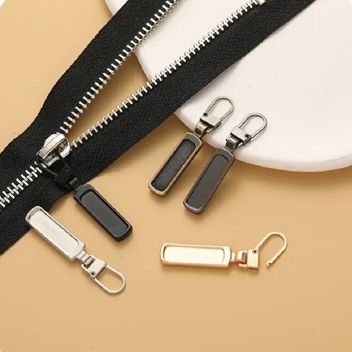 5 pièces couture bricolage détachable fermeture éclair tête fermeture éclair tirer pratique robuste