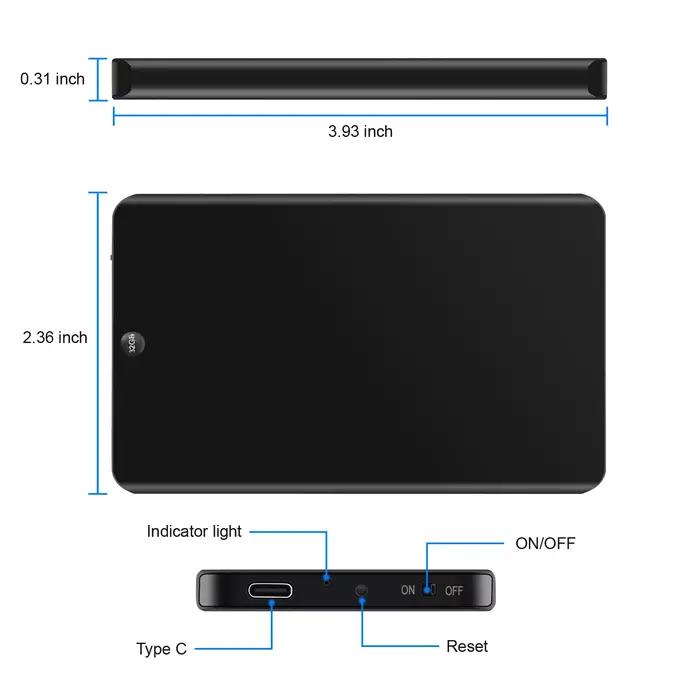 V66 professionnel Rechargeable Portable numérique Audio enregistreur vocal opération à un bouton mém