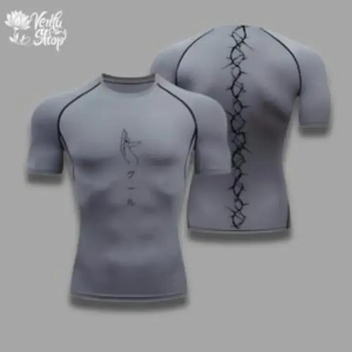 Chemise de compression Tokyo Ghoul pour hommes, t-shirt de musculation et fitness, design anime inspiré, compression sportive, style geek pour entrainement