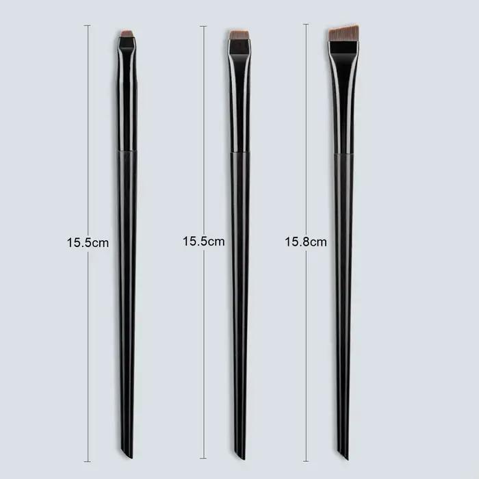 3 pièces/ensemble lame Eyeliner brosse sourcil brosse Portable plat fin Eye Liner sourcils Contour p