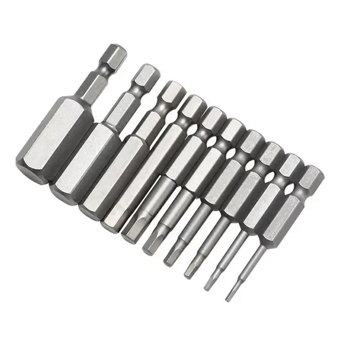 Tournevis à tête magnétique à tige hexagonale 1/4, embouts de tournevis de 50mm, jeu de tournevis d'