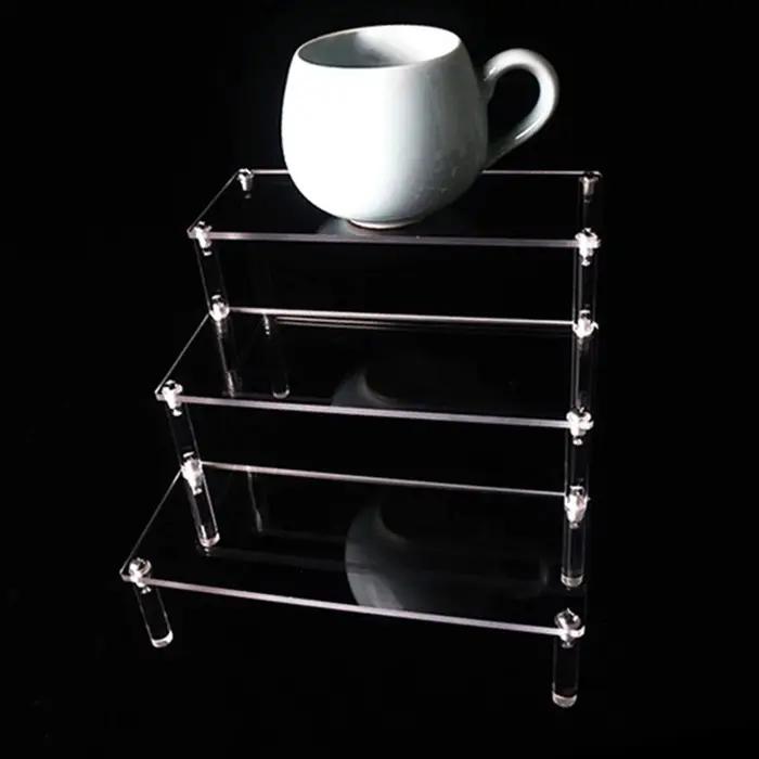 Présentoirs en acrylique à 1-5 niveaux, étagère transparente, présentoir de figurines en argile pour