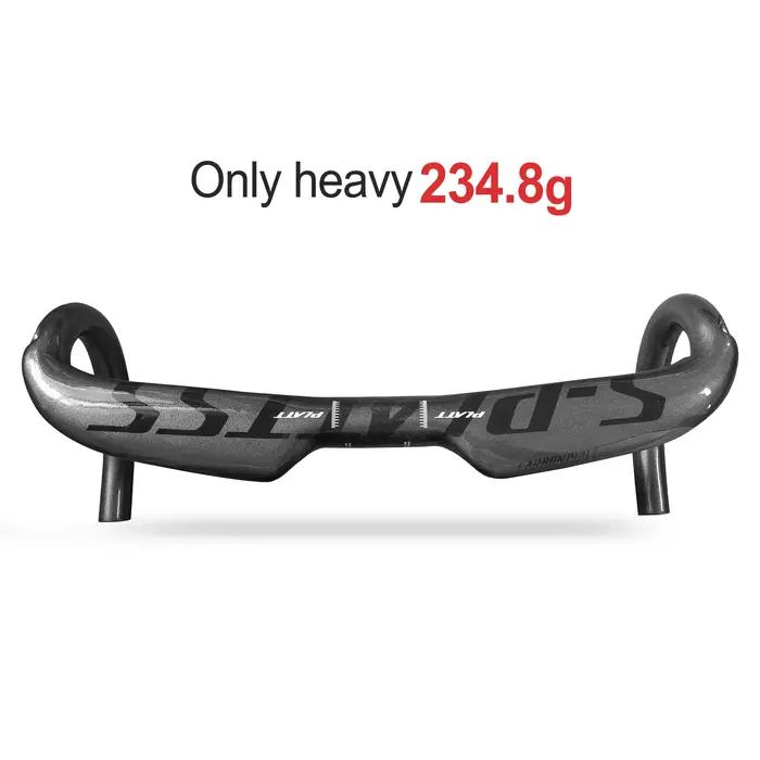 Guidon de vélo de route en carbone 400/420/440mm, routage interne brillant, accessoires de vélo