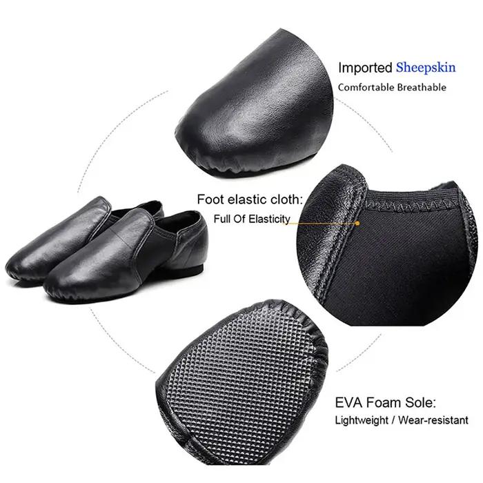 CLYFAN 24-44 qualité peau de mouton Jazz chaussures de danse Tan noir semelle antidérapante chaussur