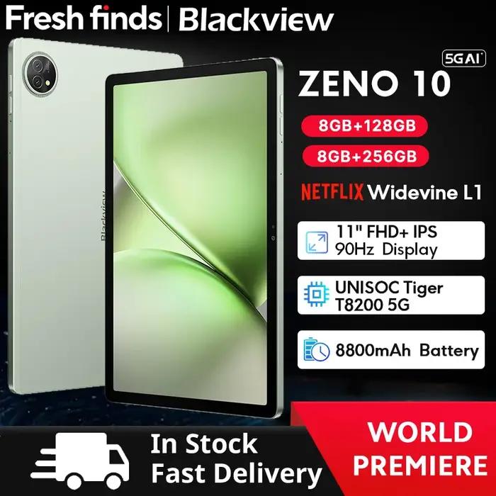 Tablette Blackview Zeno 10 5G AI, écran FHD+ 11 pouces 90Hz, quatre haut-parleurs, 8800mAh, Widevine