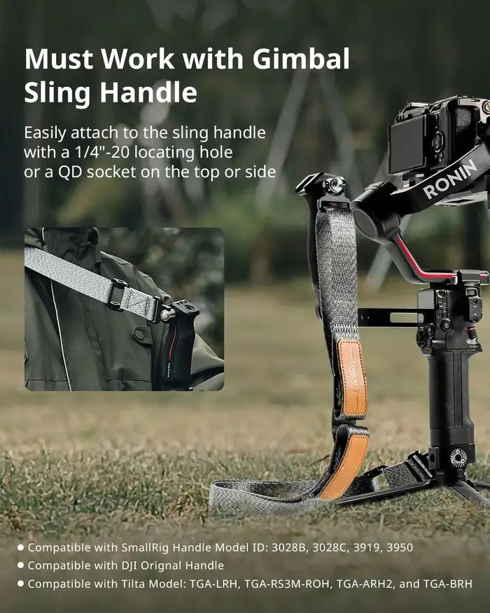 SmallRig – sangle d'épaule réduisant le poids, pour DJI RS 3 / RS 3 Pro / RS 4 /RS 4 Pro, fixation e