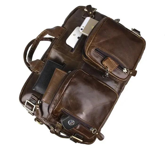 Sac messager en cuir véritable de haute qualité pour hommes, sac à bandoulière, mallette d'affaires,