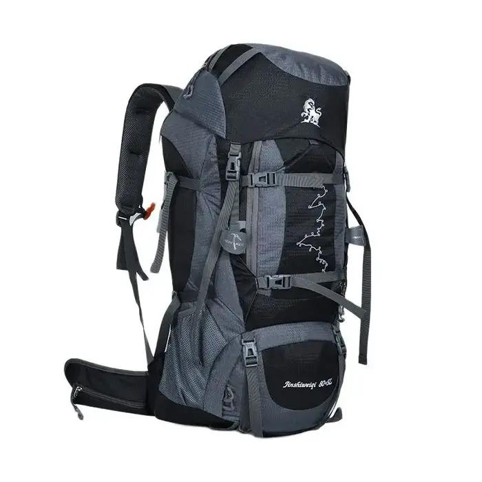 Nouveau Grand sac à dos de tente pratique extérieure 80L avec cadre en métal sac à dos de Camping de
