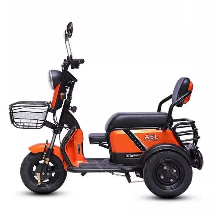 Mini Tricycle Électrique Adulte 3 Lieux 600W 48V Tout Terrain Famille Scooter Vélo Avec Batterie Amovible Occasions Spéciales Famille Expéditions Shopping