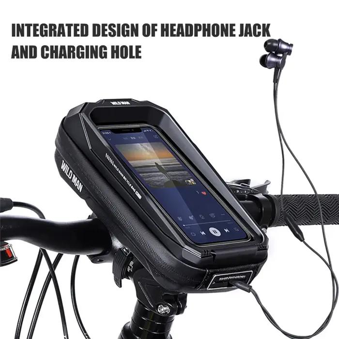Sac de vélo WILD MAN MS33 étanche - Coque dure avec écran tactile pour cyclisme transfrontalier