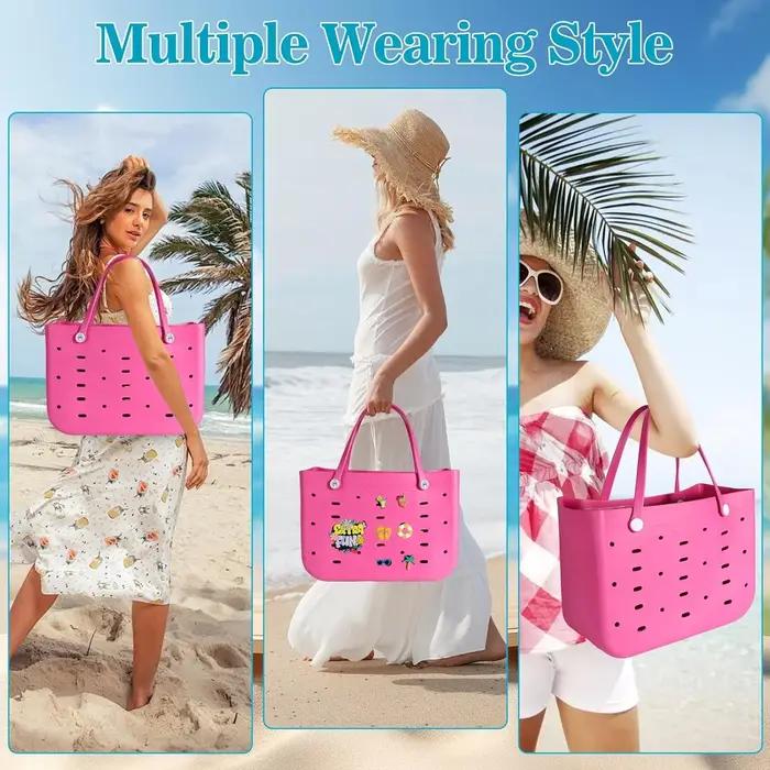 XL Extra Large Sac de plage EVA caoutchouc étanche plage voyage pique-nique panier de rangement femm