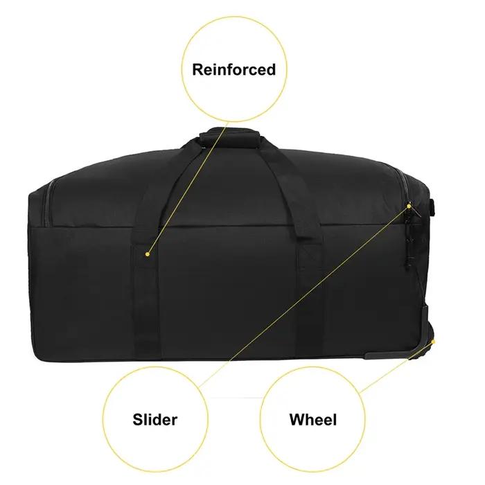 Sac de voyage de camping en plein air de grande capacité, grande mallette à roulettes, sac à main de