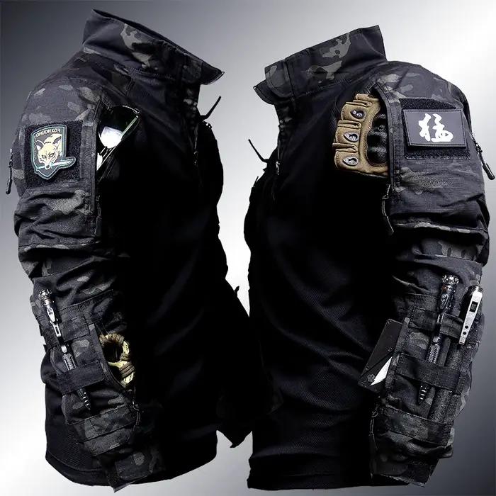 Costume de travail pour hommes vêtements dextérieur tshirt pantalon manches longues durables pour chasse camping activités en plein air