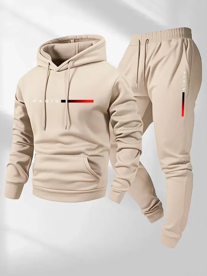 Ensemble de vêtements de sport imprimés (version homme) : Chemise de sport une pièce à capuche, ense