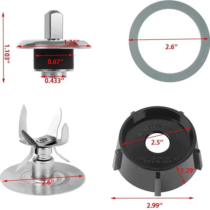 Pièces de rechange astronomiques pour pot mélangeur, compatible avec Oster Osterizer, 6 points ktBla