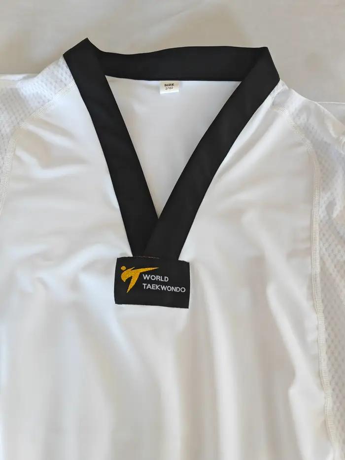 Uniforme de Taekwondo Professionnel Leger Extensible Competition Séchage Rapide Enfant Adulte Occasions Spéciales