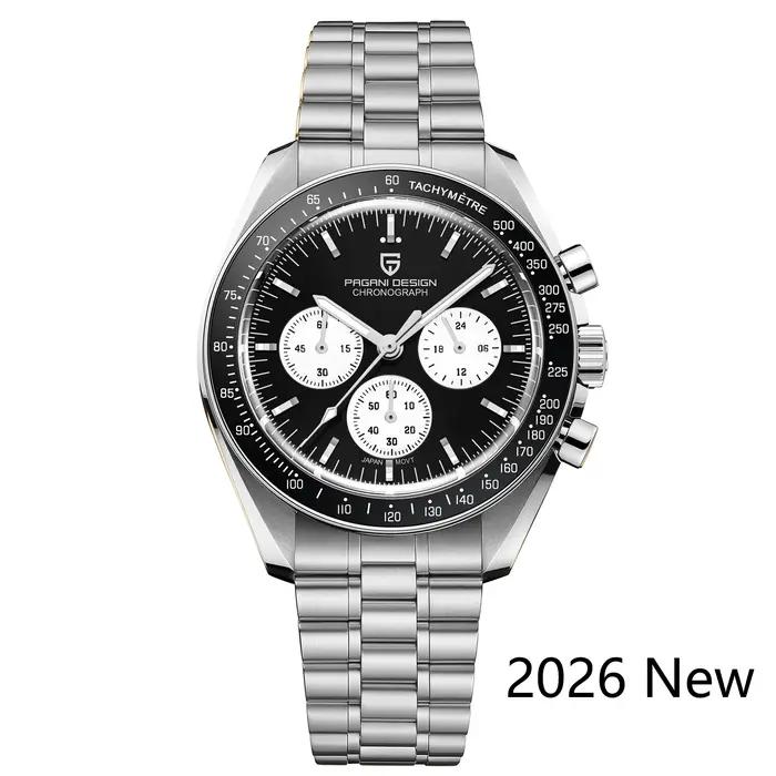 PAGANI DESIGN 2026 Nouvelles Montres pour Hommes Panda Moon Watch Montre à Quartz de Luxe pour Homme