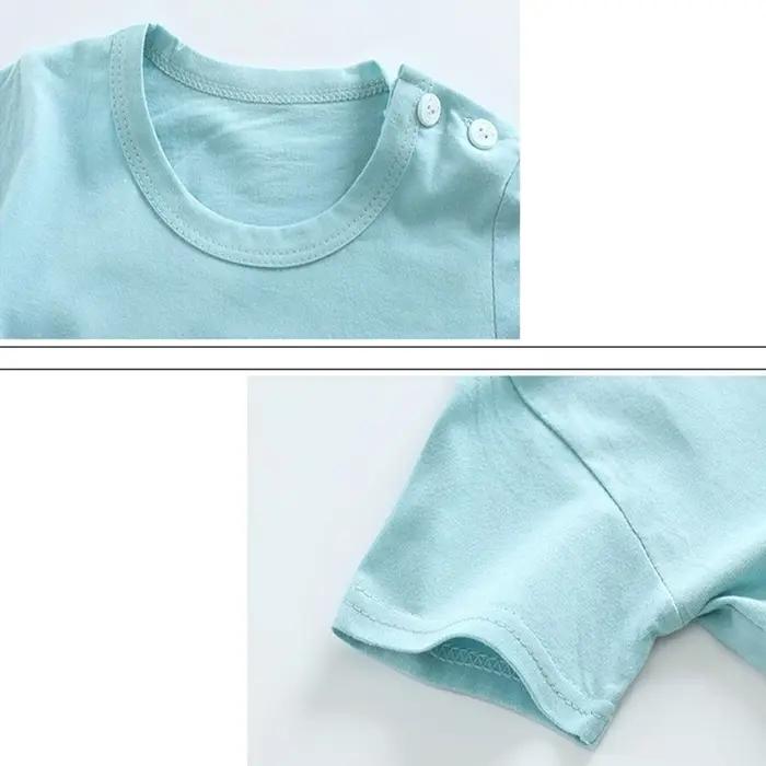 Ensemble de vêtements d'été 2 pièces pour enfants garçons, t-shirt à manches courtes + Short à rayur
